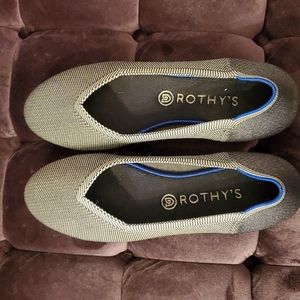 Rothys Black and White Flats
